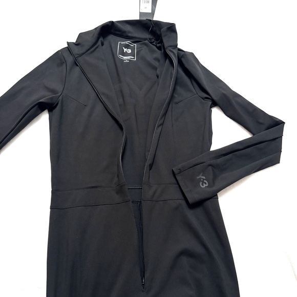 Y-3 Yohji Yamamoto Adidas Womens sz L Catsuit Black Bodysuit Jumpsuit Stretch - Picture 9 of 11